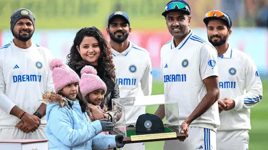 An Emotional Milestone: Ashwin Receives 100th Test Cap, Shares Special Moment with Daughter (Ashwin fights tears)